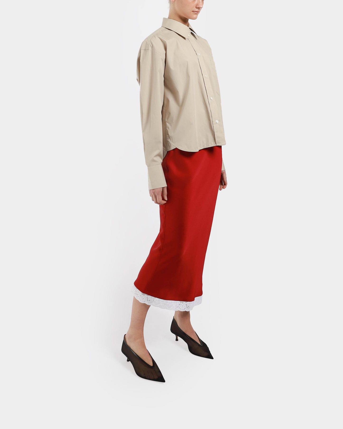 Cropped Long Sleeve Shirt