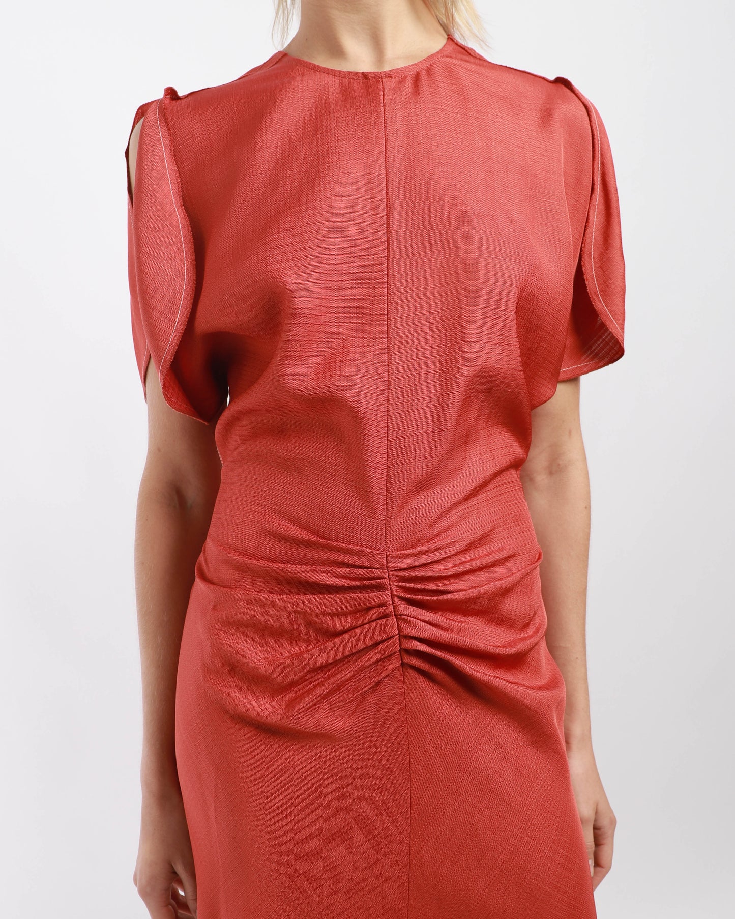 Gathered Waist Midi Dress
