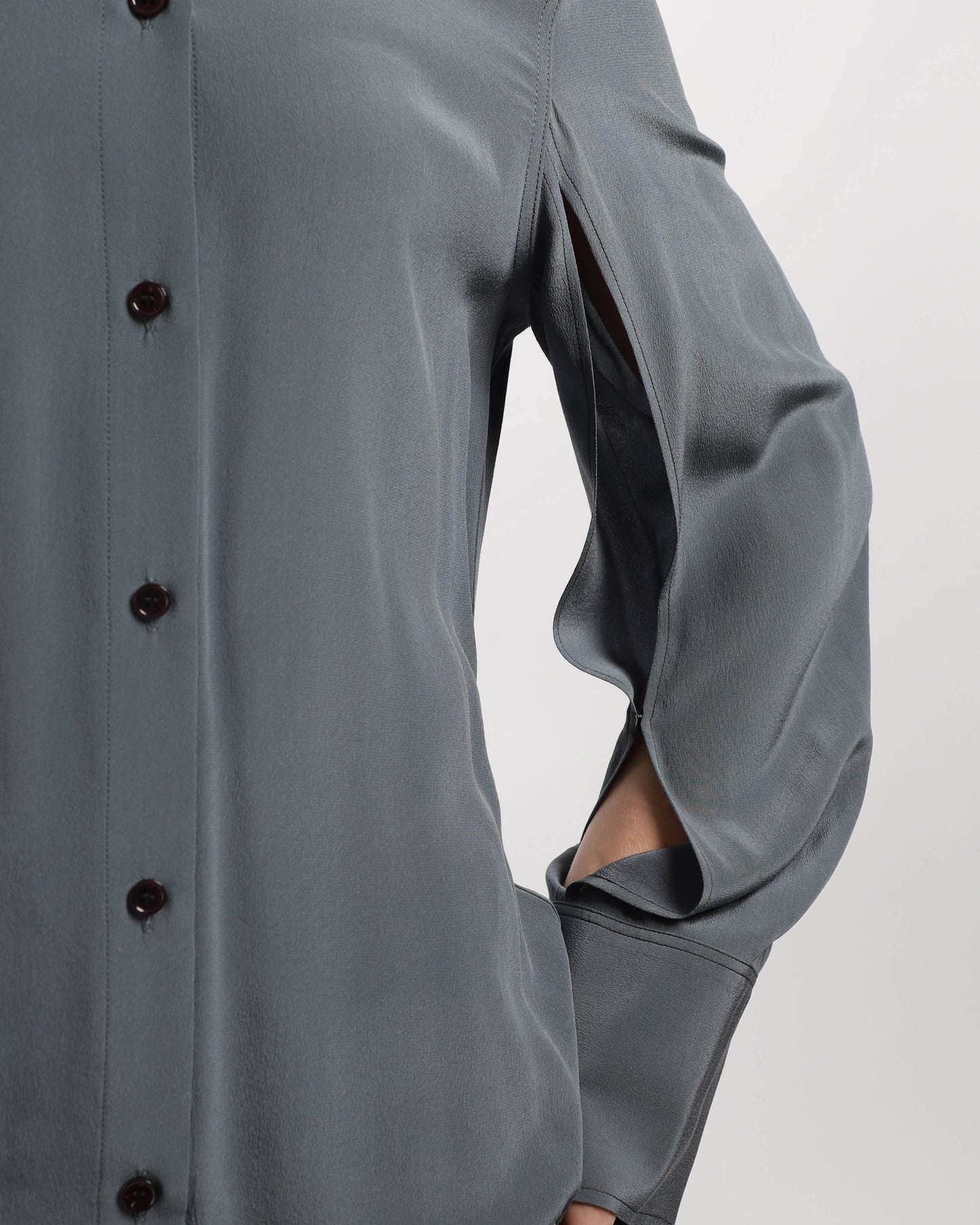 Split Sleeve Fitted Shirt