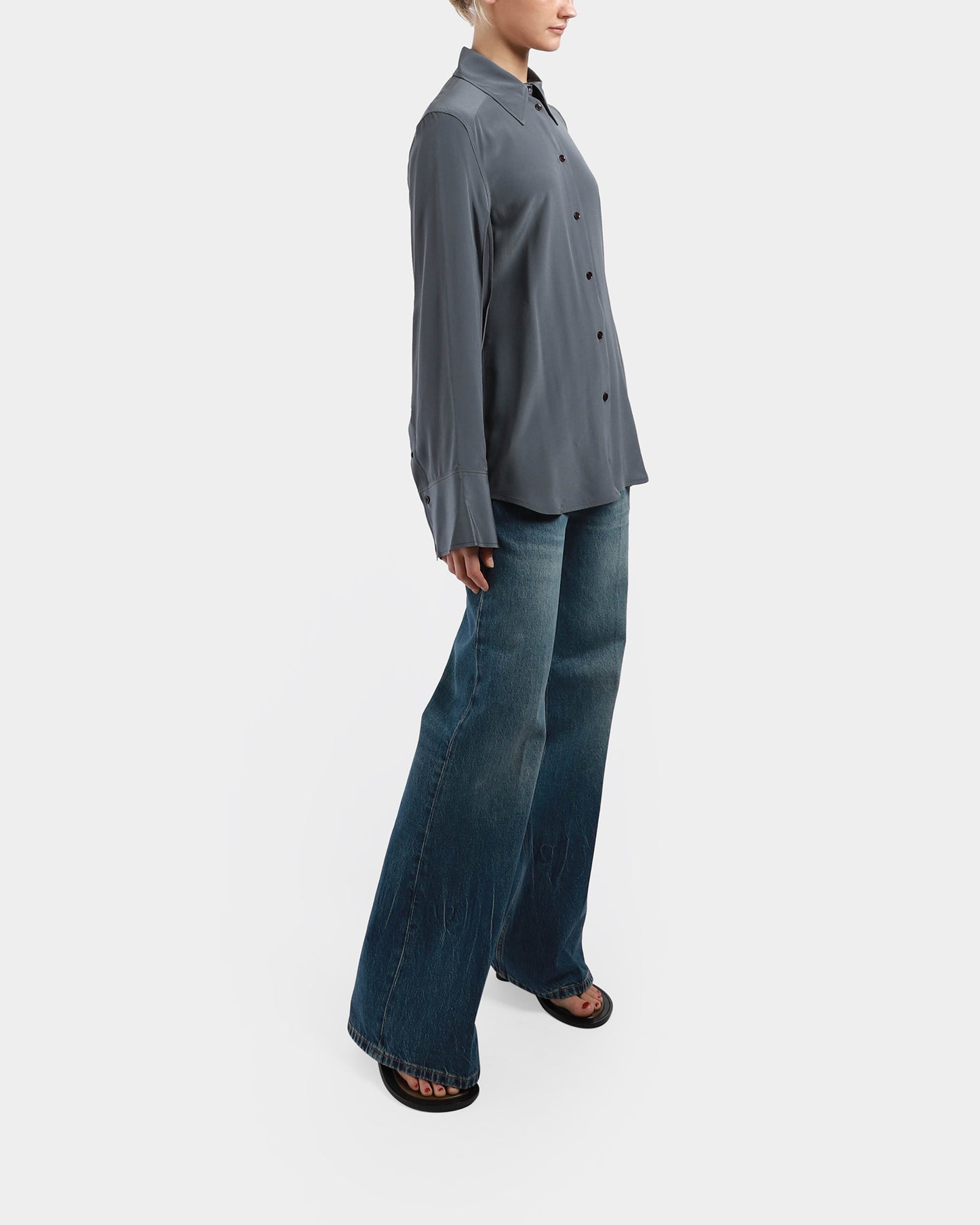 Split Sleeve Fitted Shirt