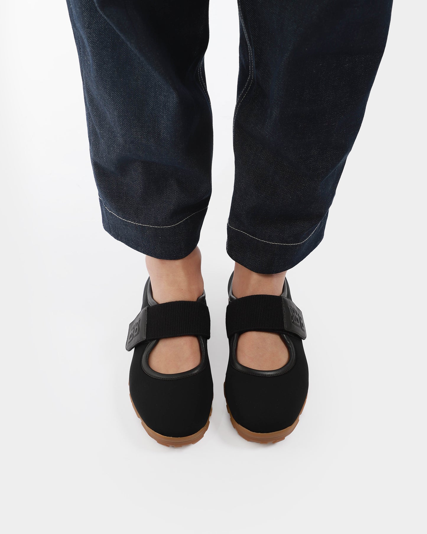 Neoprene Mary Jane Flats