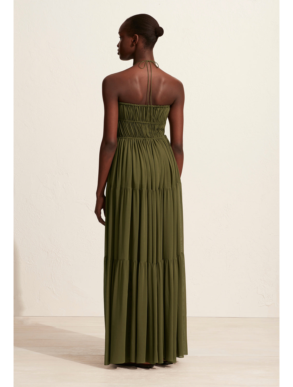 Shirred Halter Dress