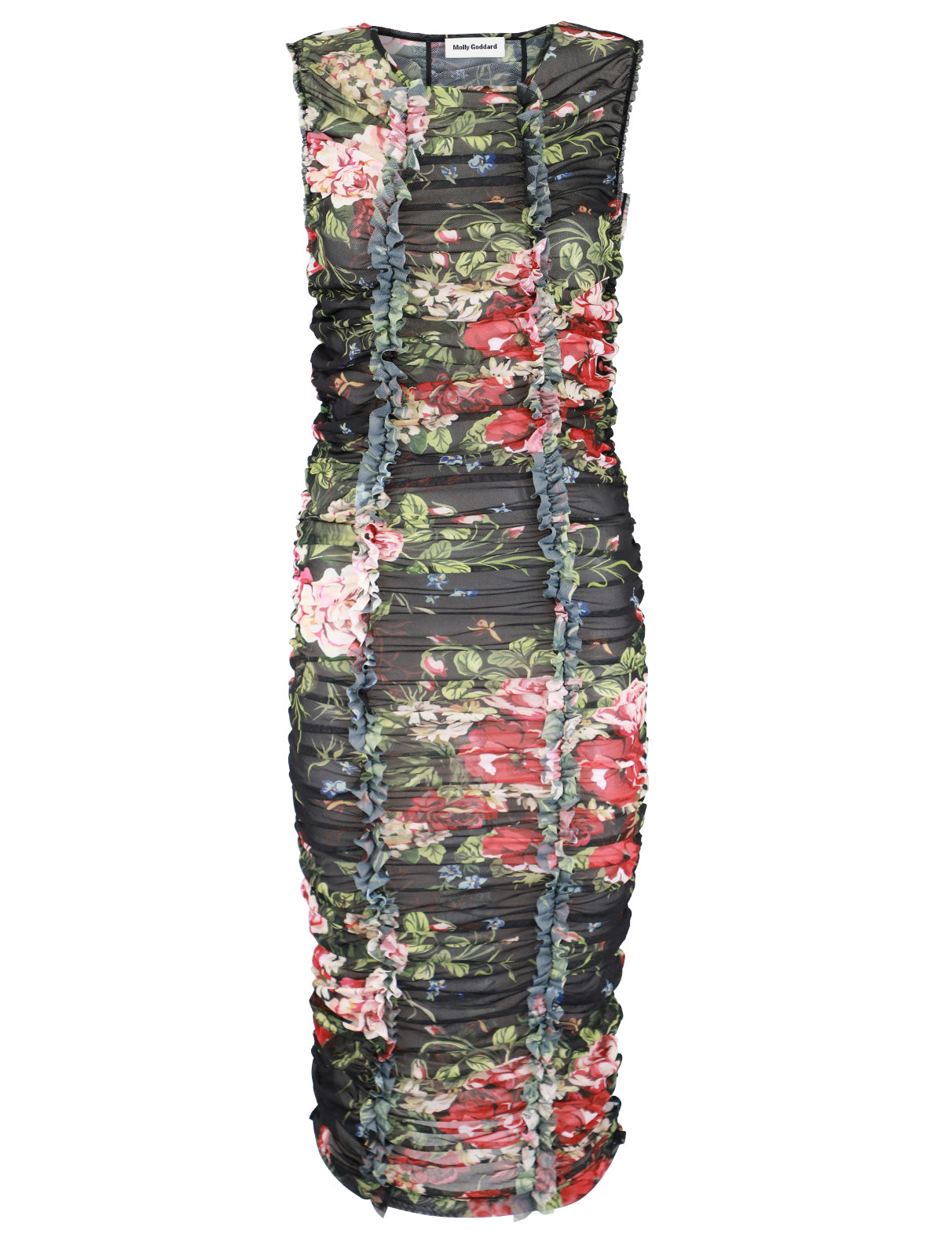 Tullia Sleeveless Print Mesh Dress