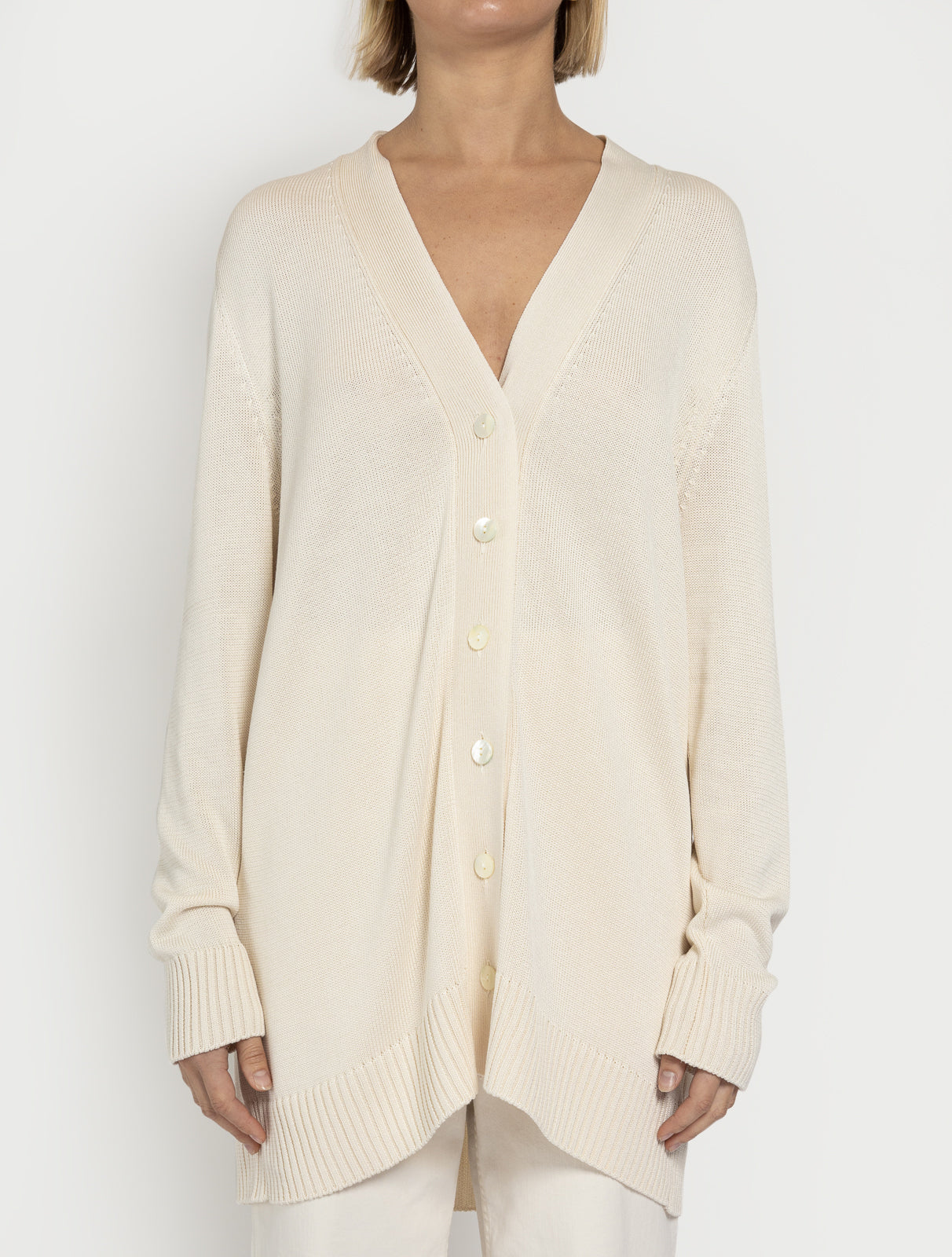 Long V-Neck Cardigan