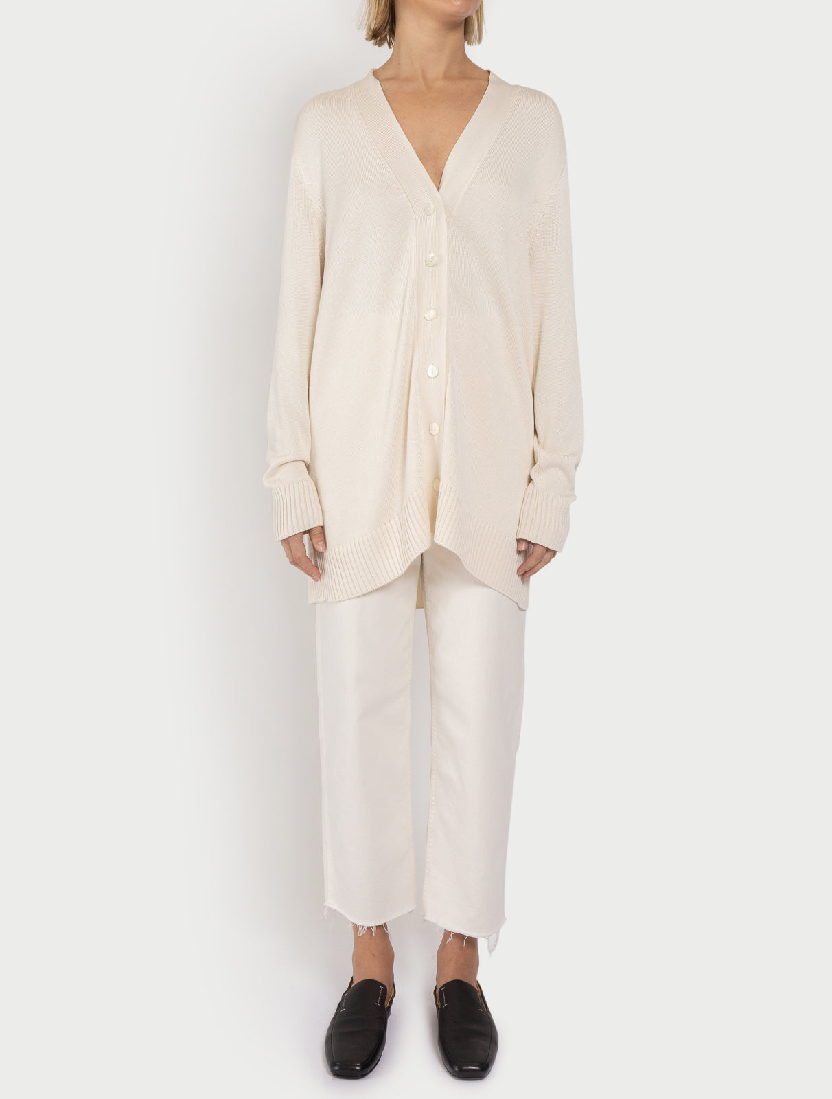 Long V-Neck Cardigan