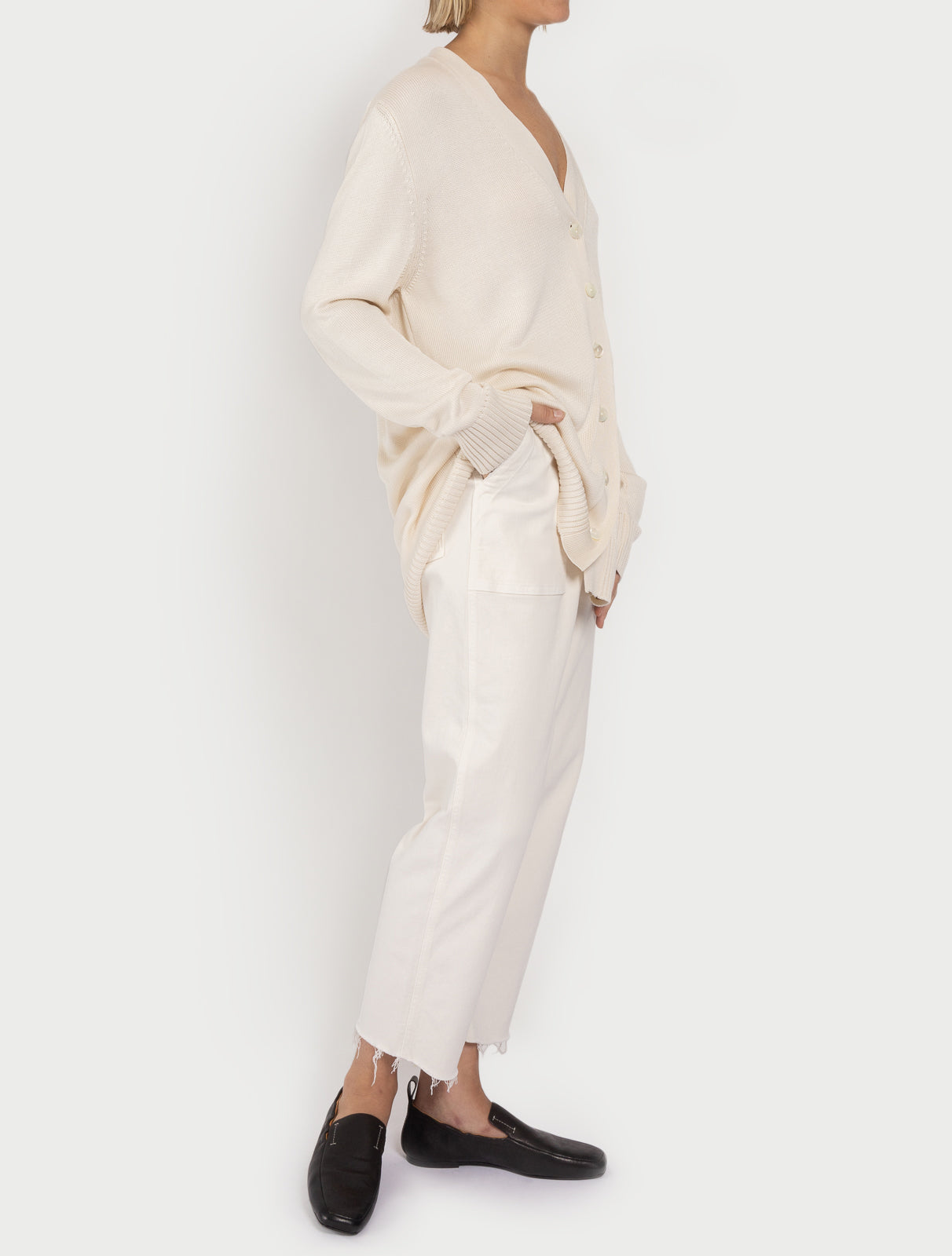 Long V-Neck Cardigan