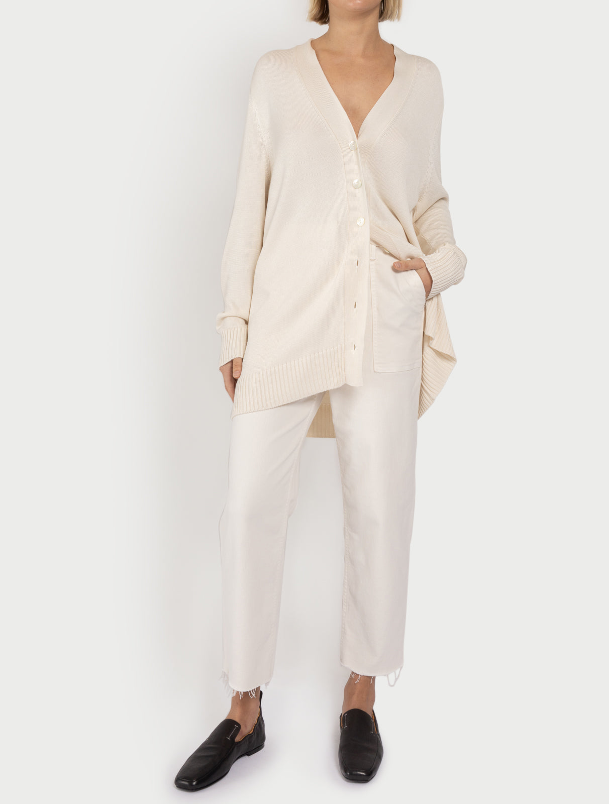 Long V-Neck Cardigan