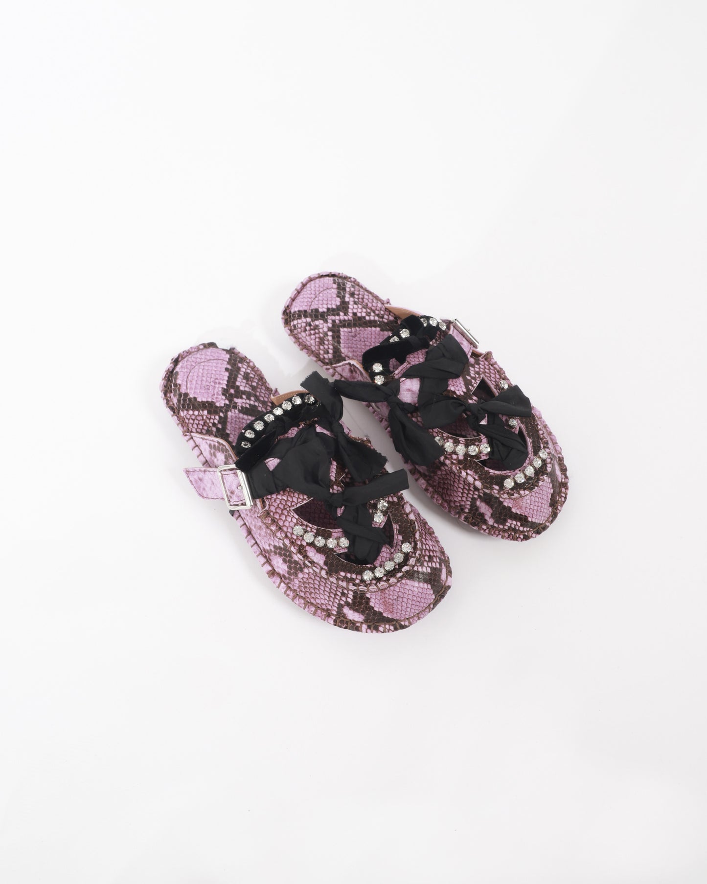 Medusa Snake Ribbon Mules