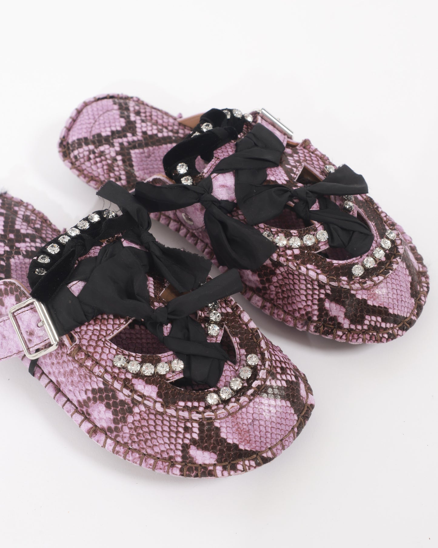 Medusa Snake Ribbon Mules