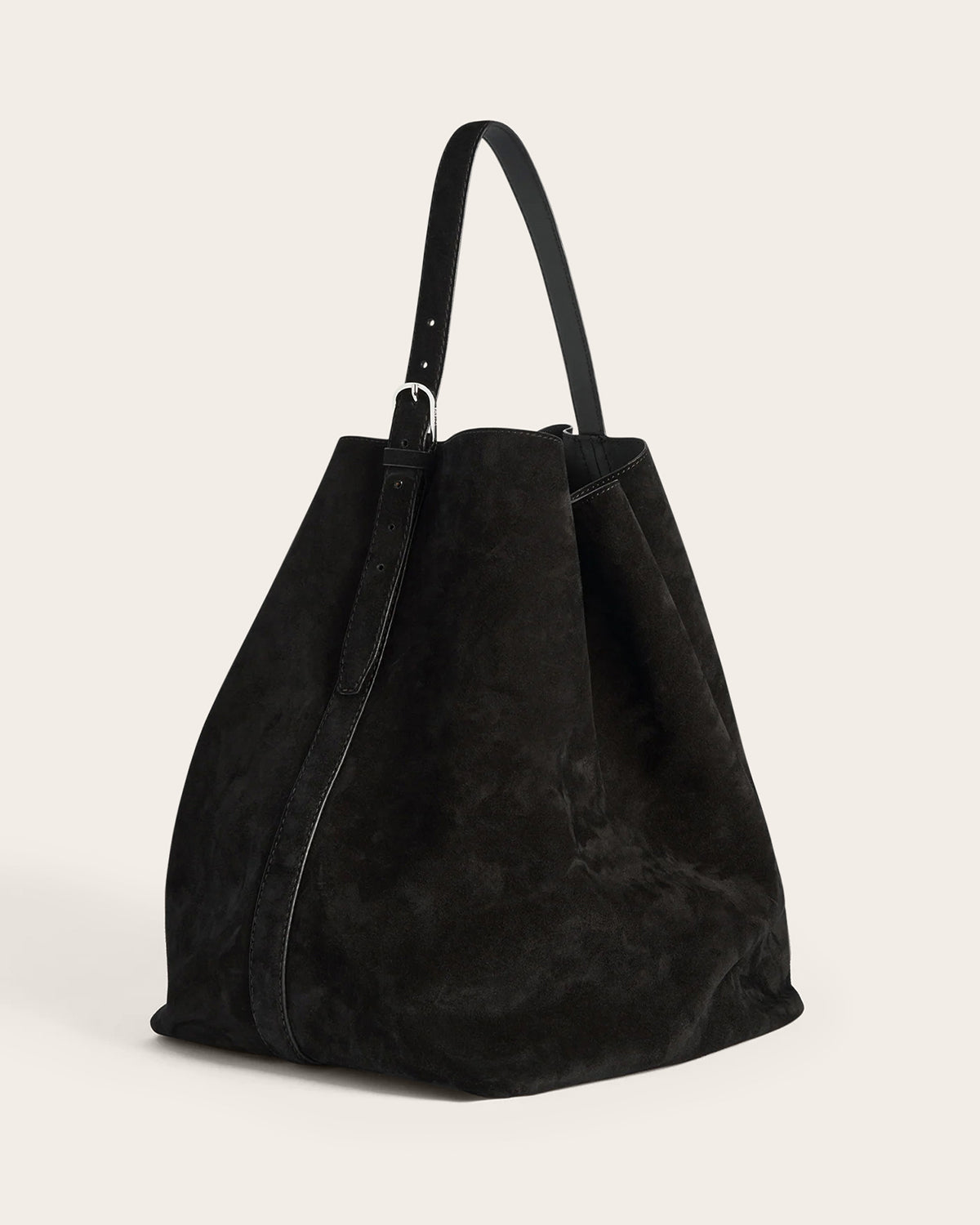 Suede Belted Tote