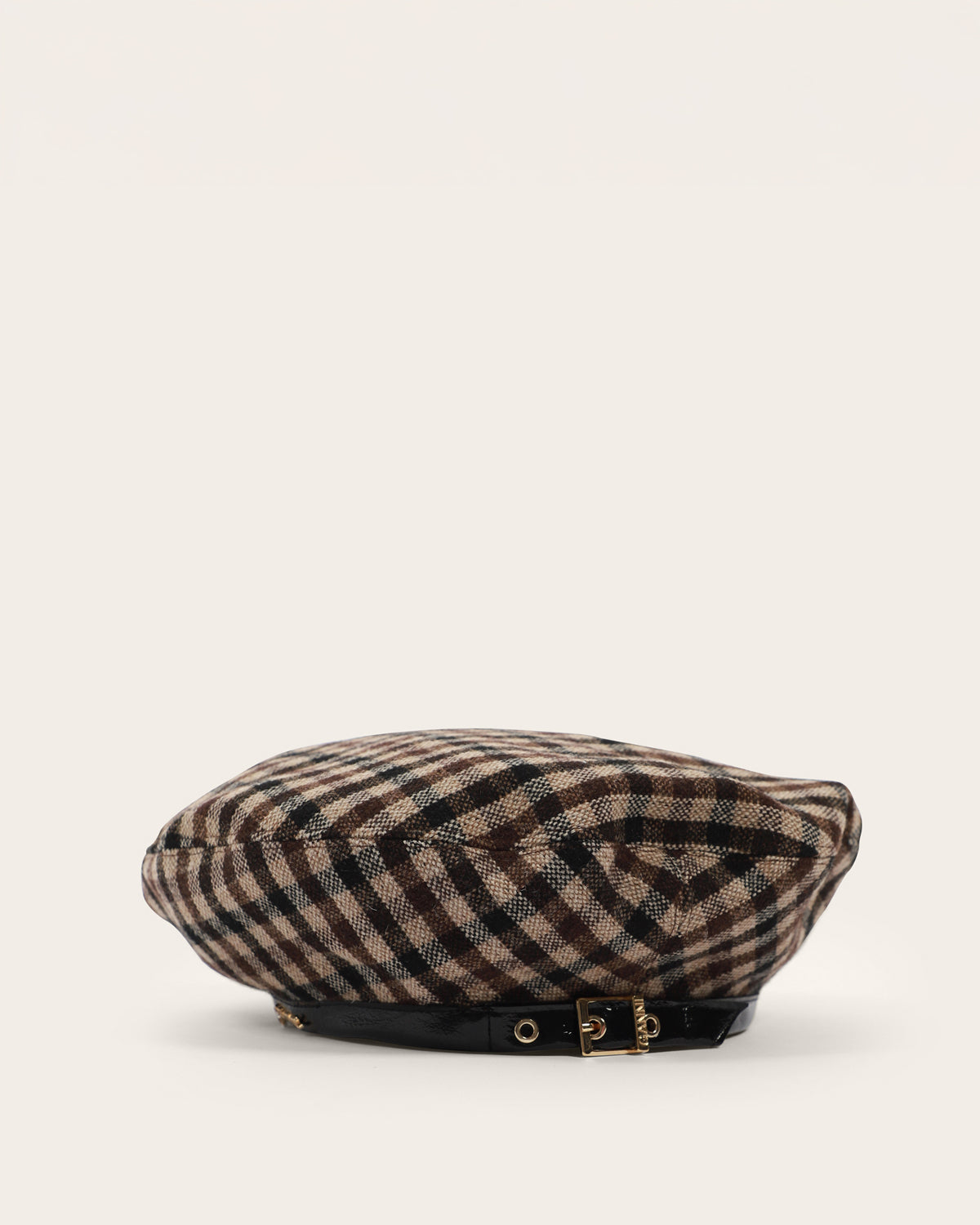 Checked Wool Beret