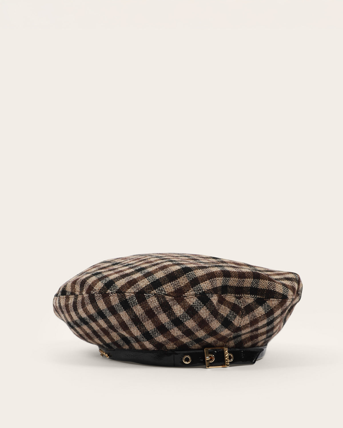 Checked Wool Beret