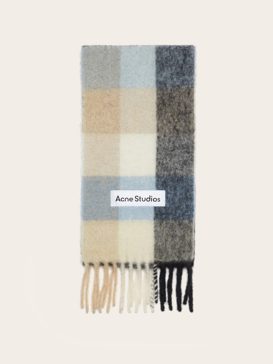 Mohair Check Scarf