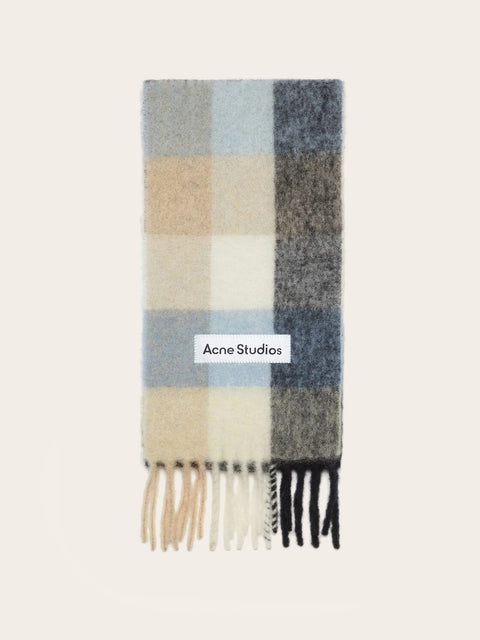 Mohair Check Scarf