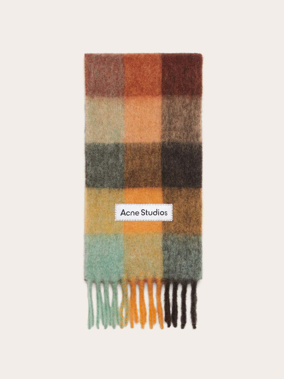 Mohair Check Scarf