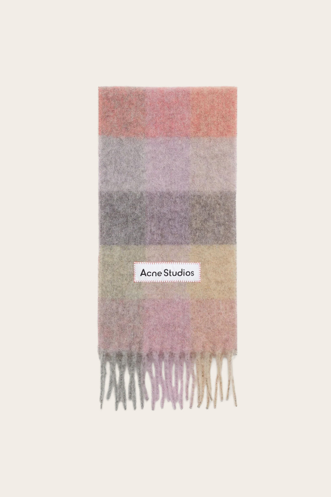 Mohair Check Scarf