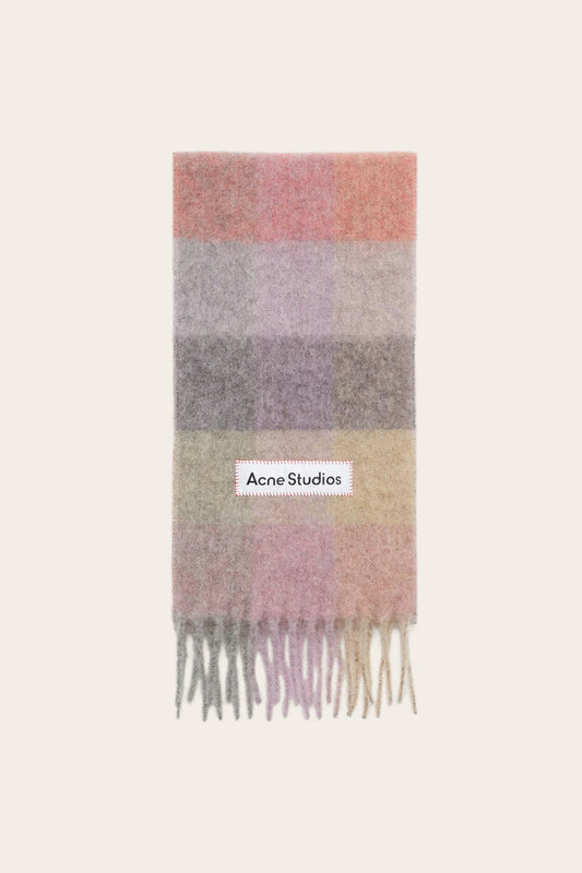 Mohair Check Scarf