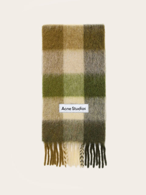 Mohair Check Scarf