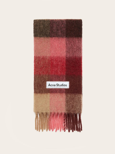 Mohair Check Scarf