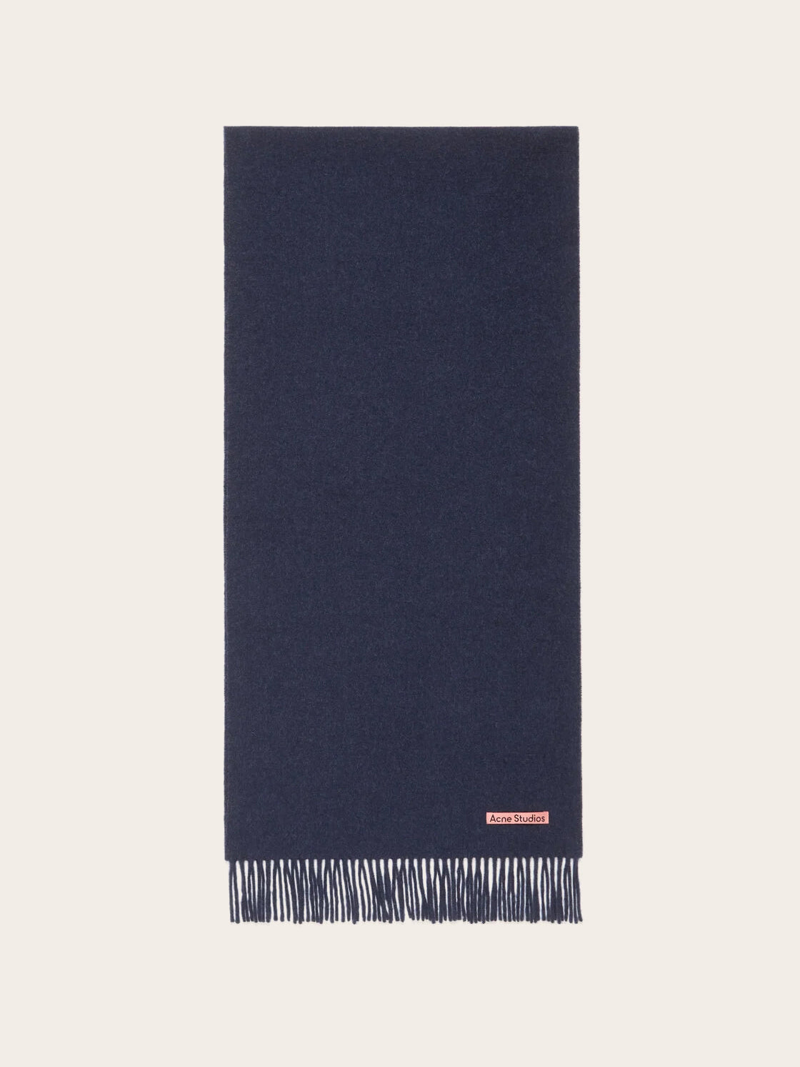 Narrow Fringe Wool Scarf