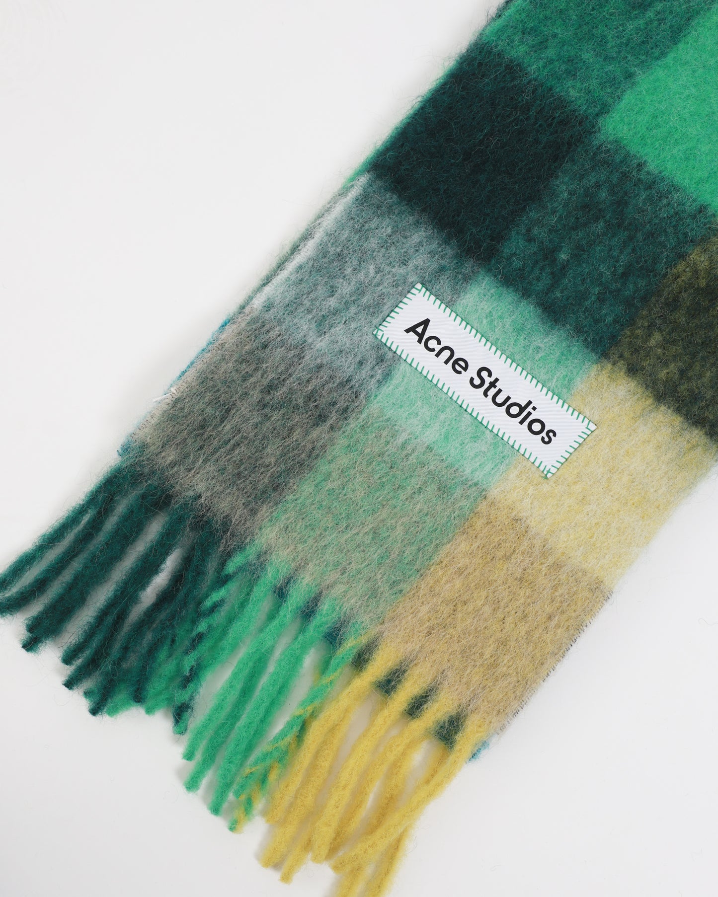 Mohair Checked Scarf