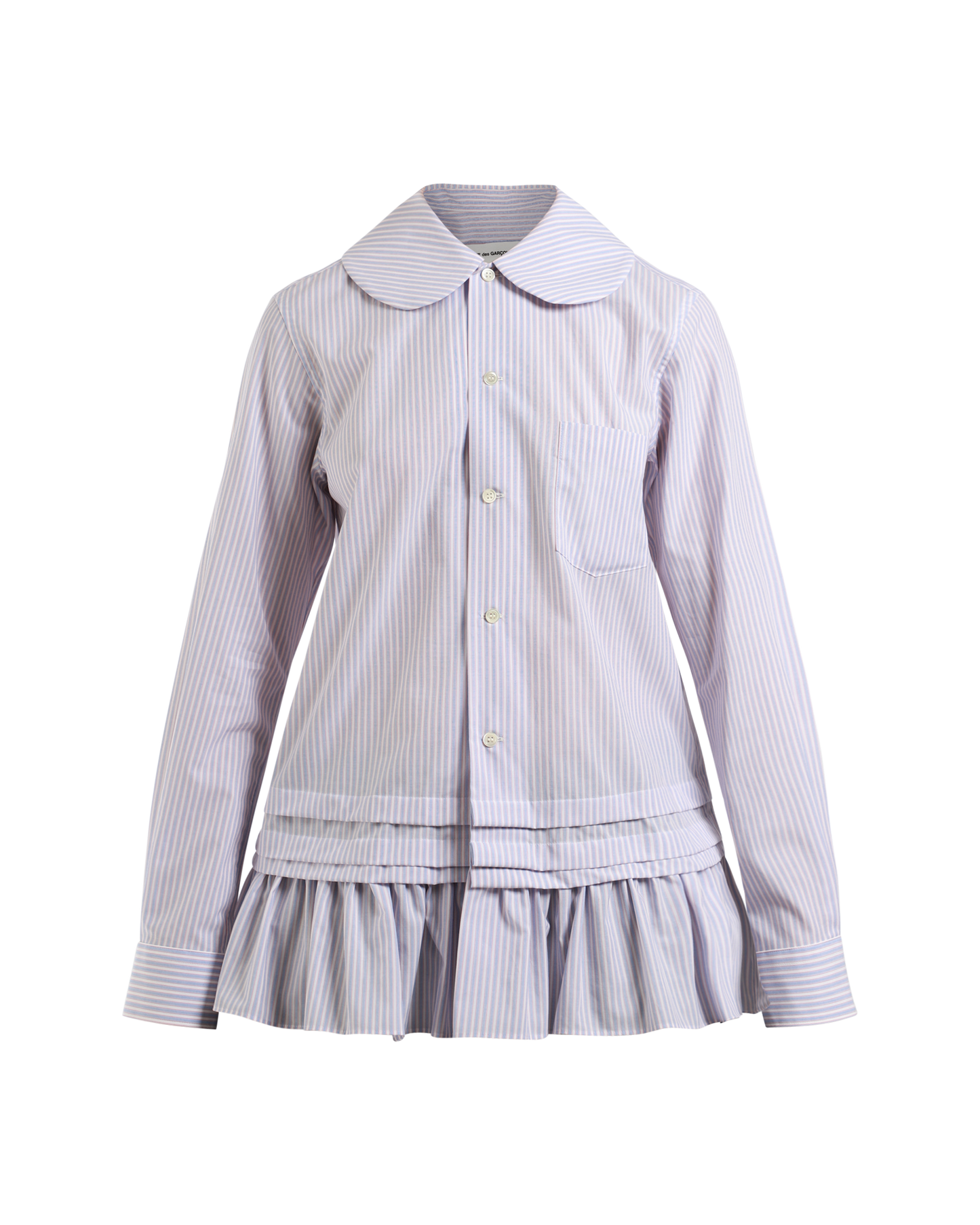 Stripe Frill Hem Blouse