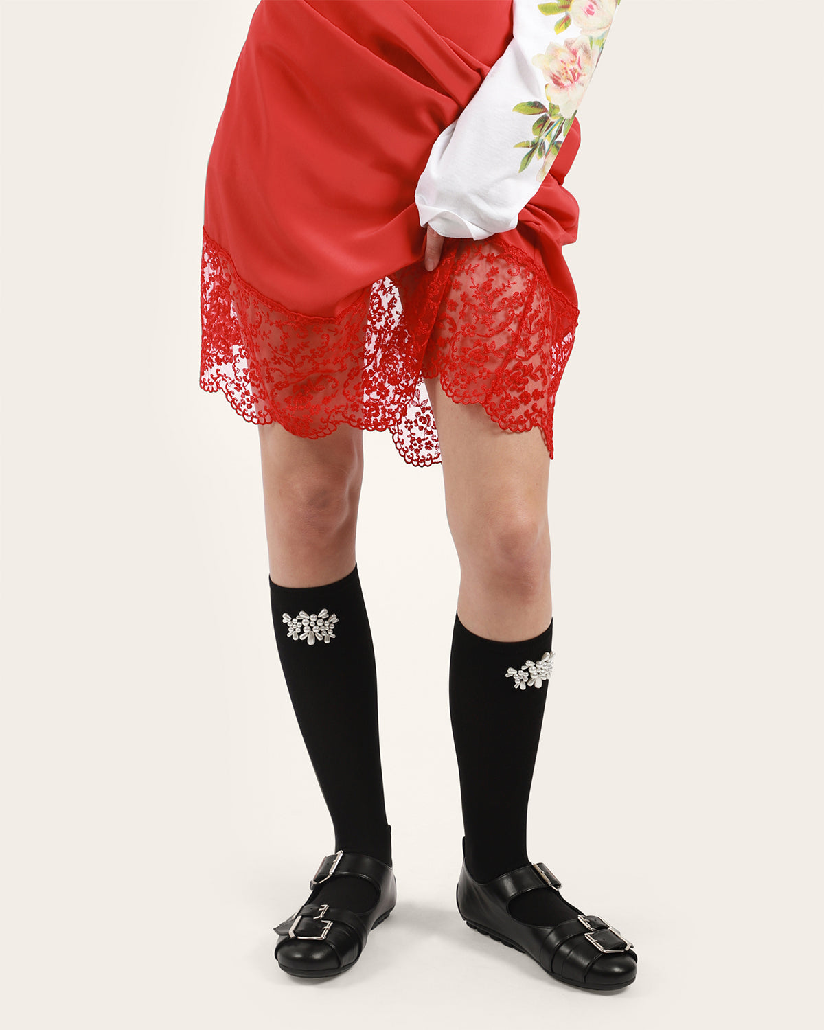 Flower Cluster Ankle Sock