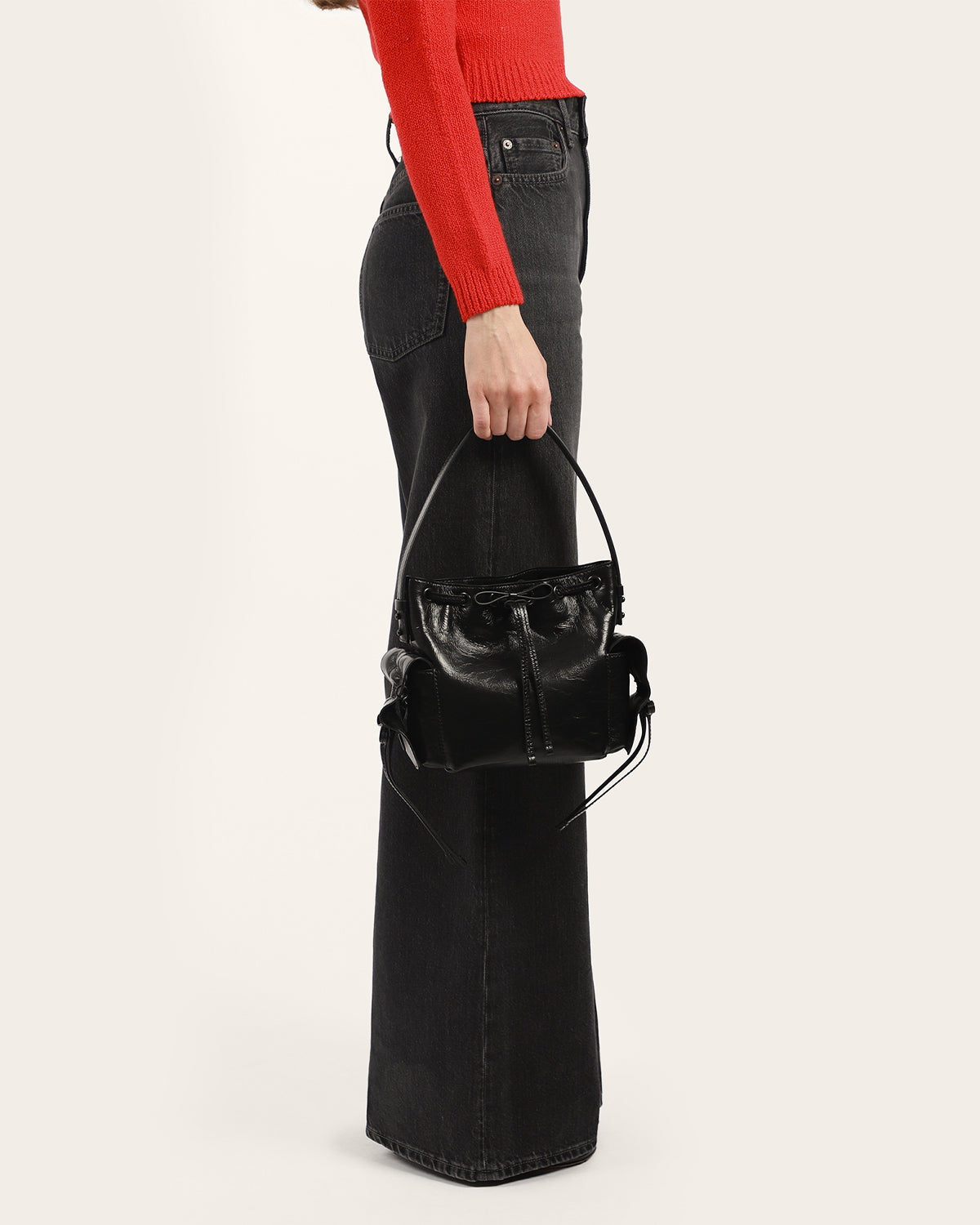 Multipocket Mini Bucket Bag