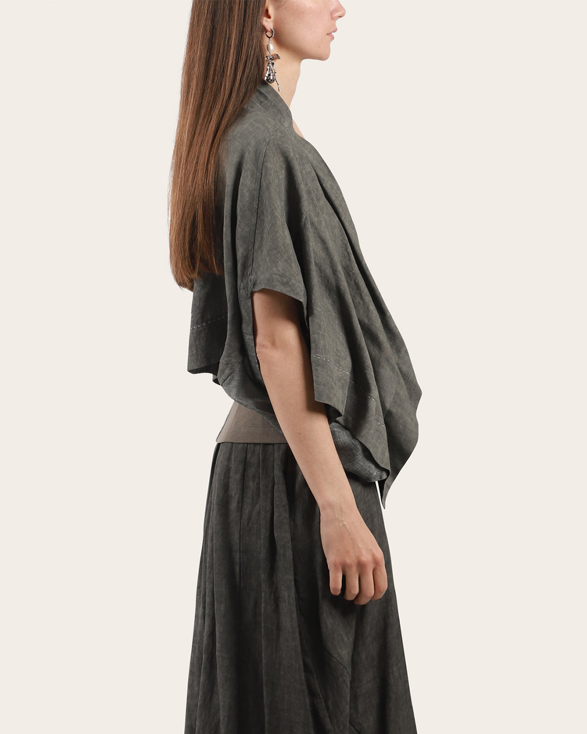 Charcoal Shrug Blouse