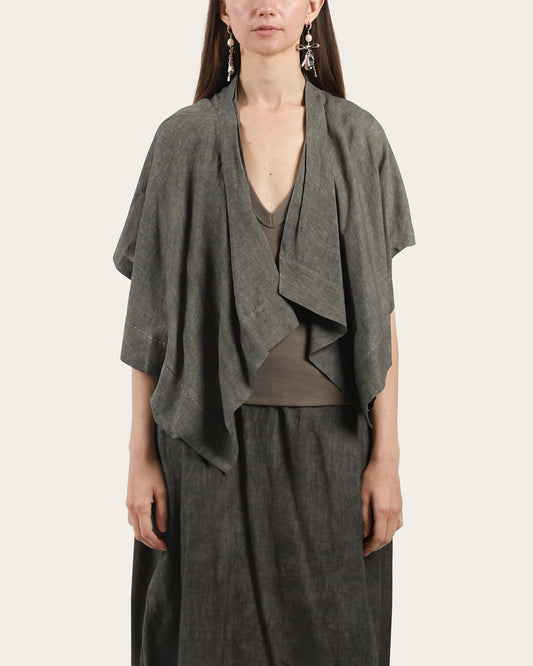 Charcoal Shrug Blouse