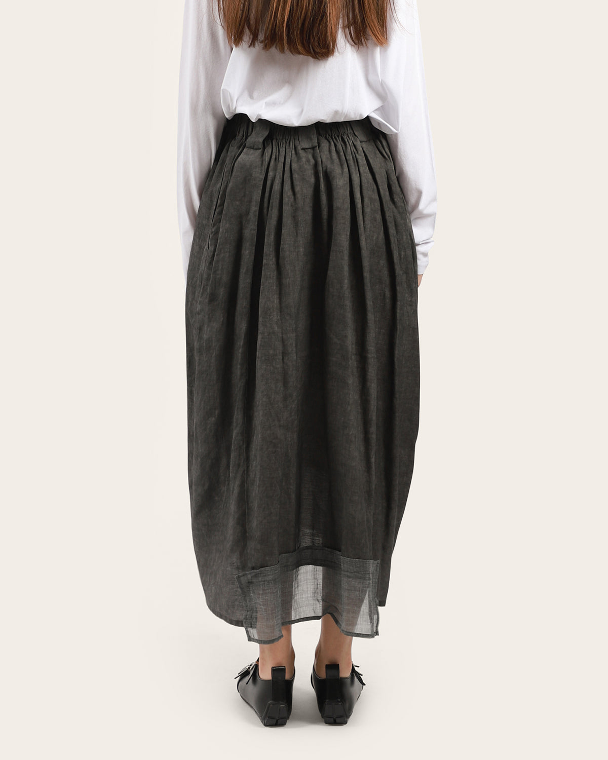 Charcoal Contrast Stitch Skirt