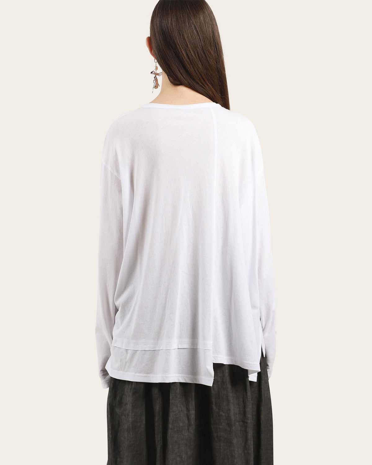 White Ruffle Detail Blouse