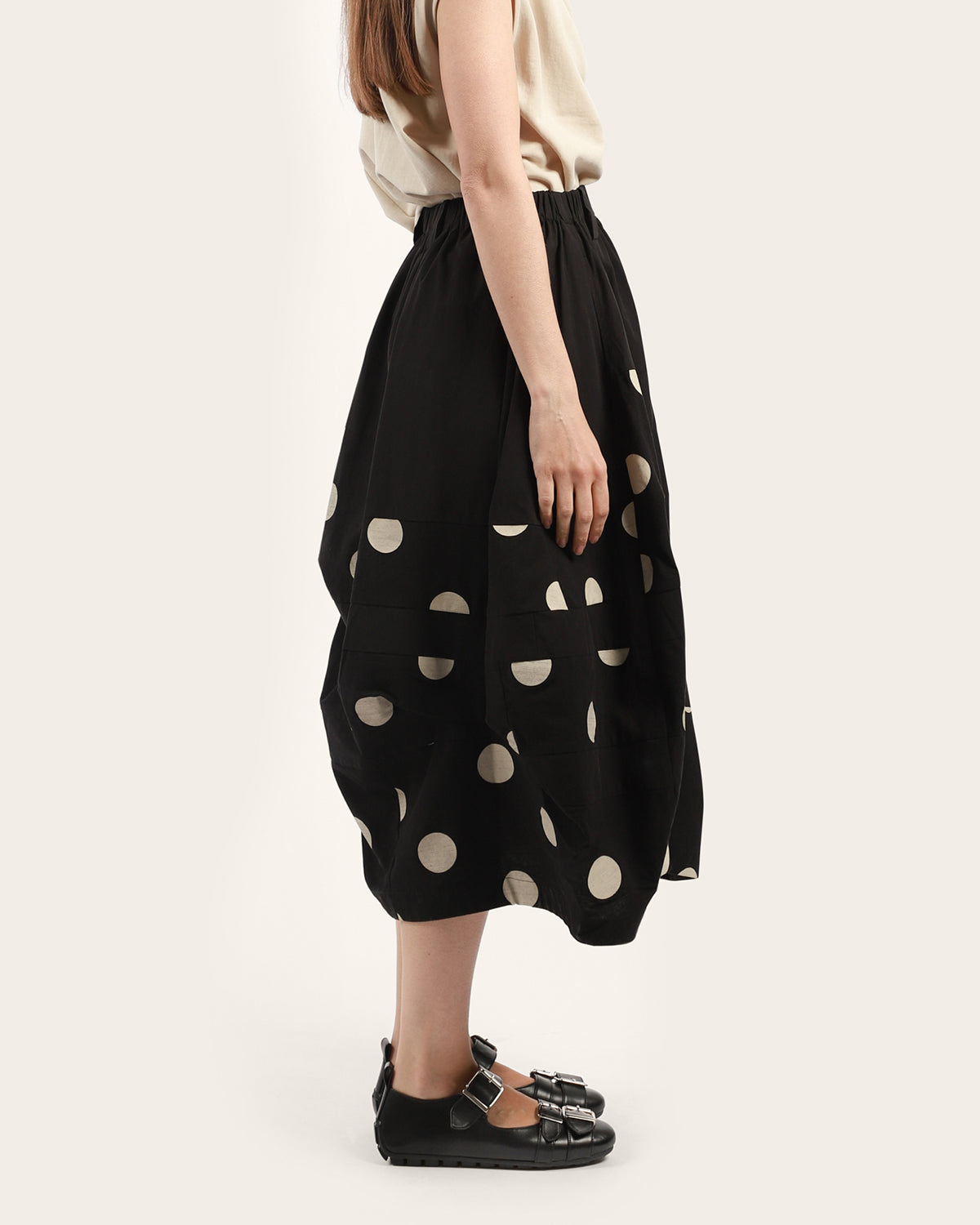 Half Polka Balloon Skirt