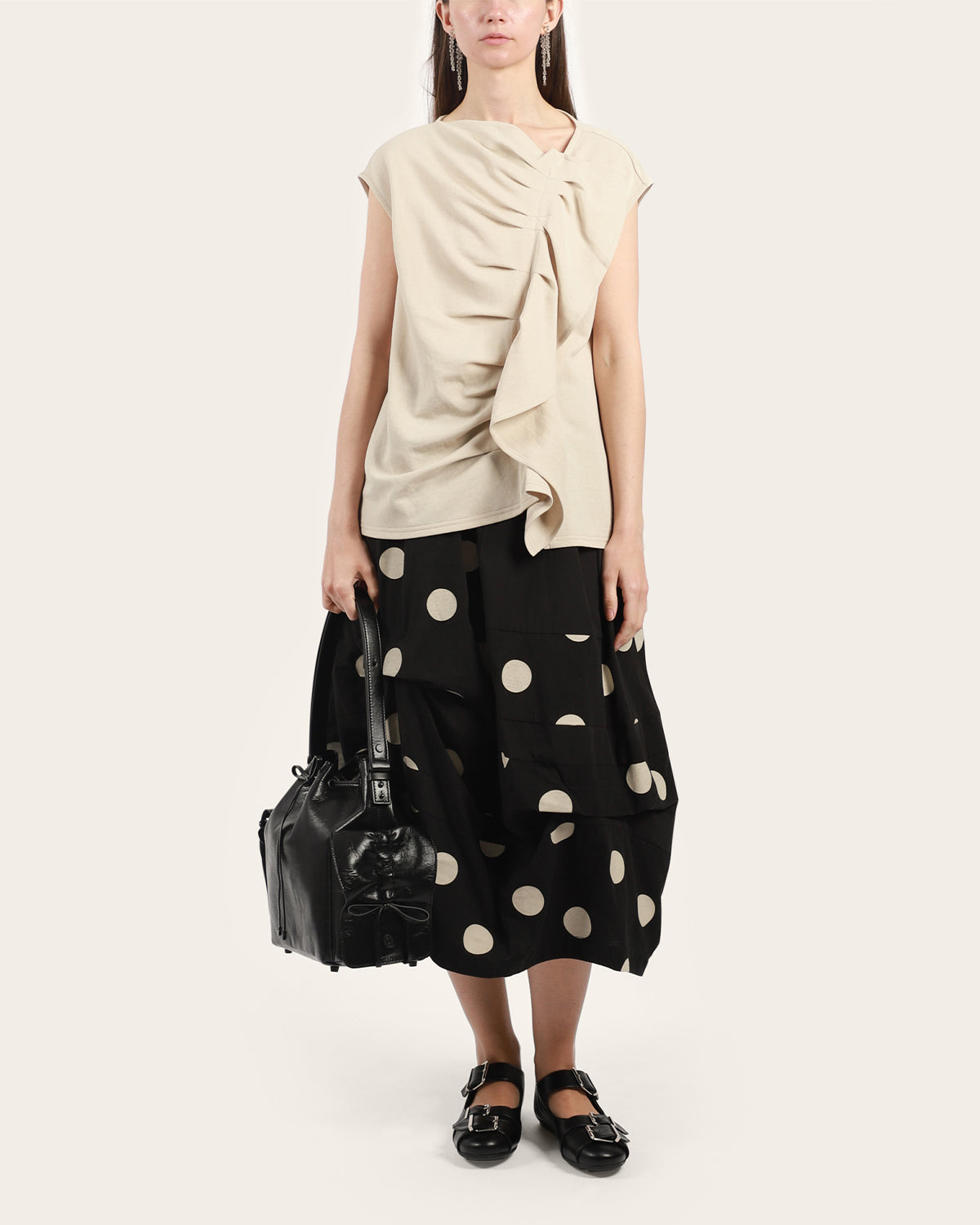 Half Polka Balloon Skirt