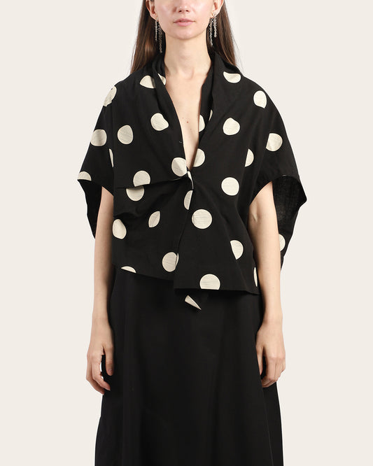 Polka Button Blouse