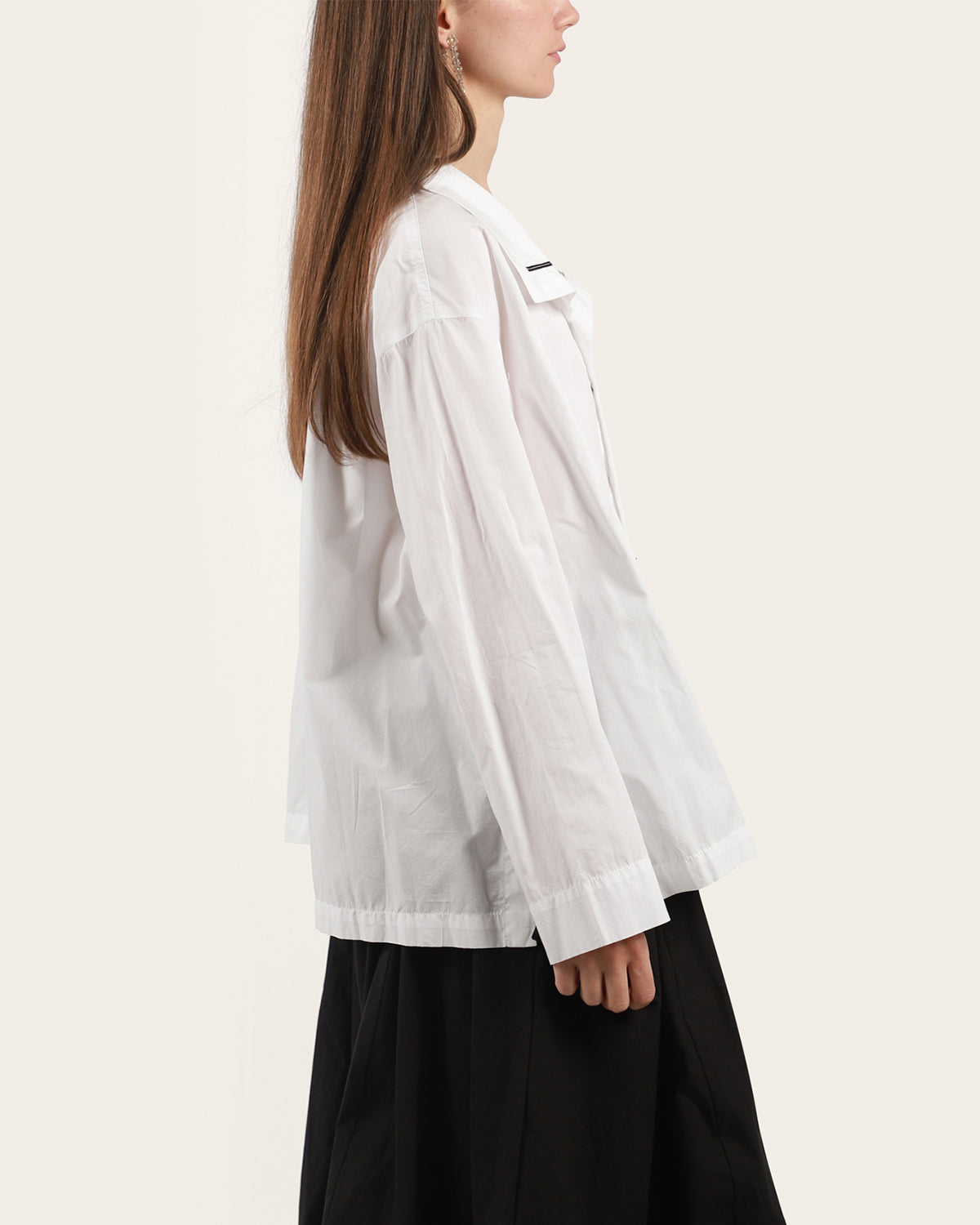 Contrast Button Hole Blouse