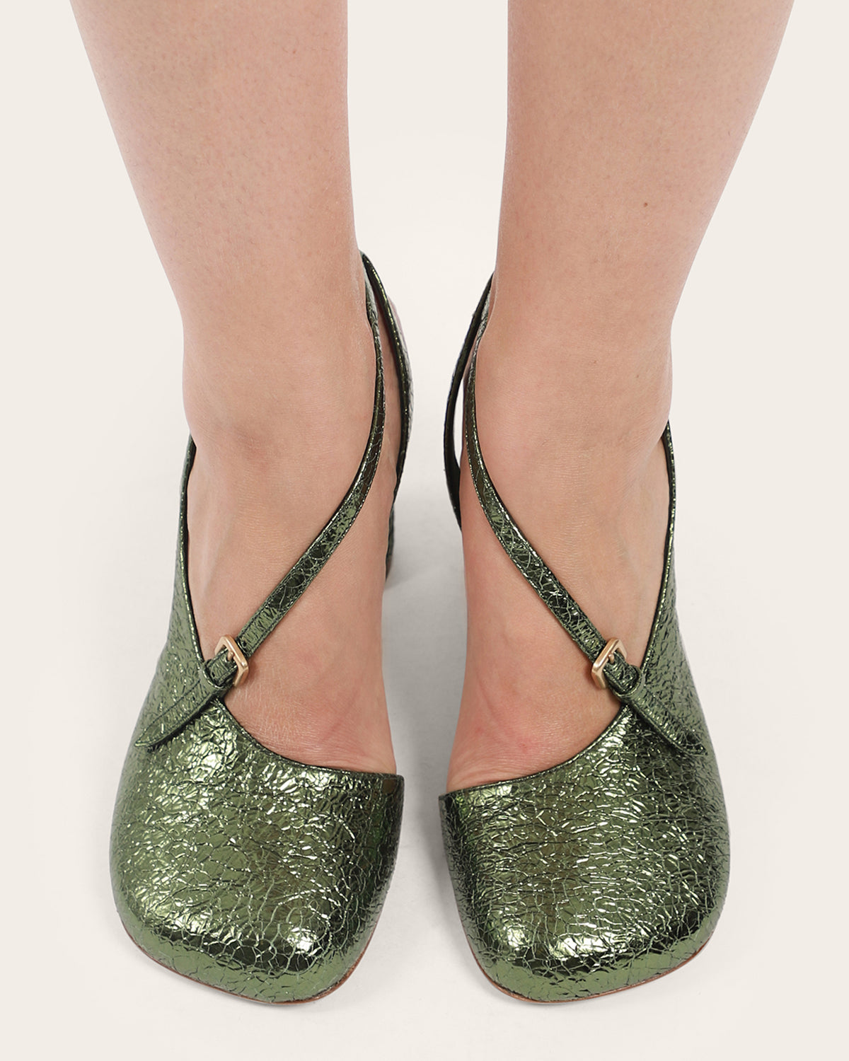 Asymmetric Leather Heels