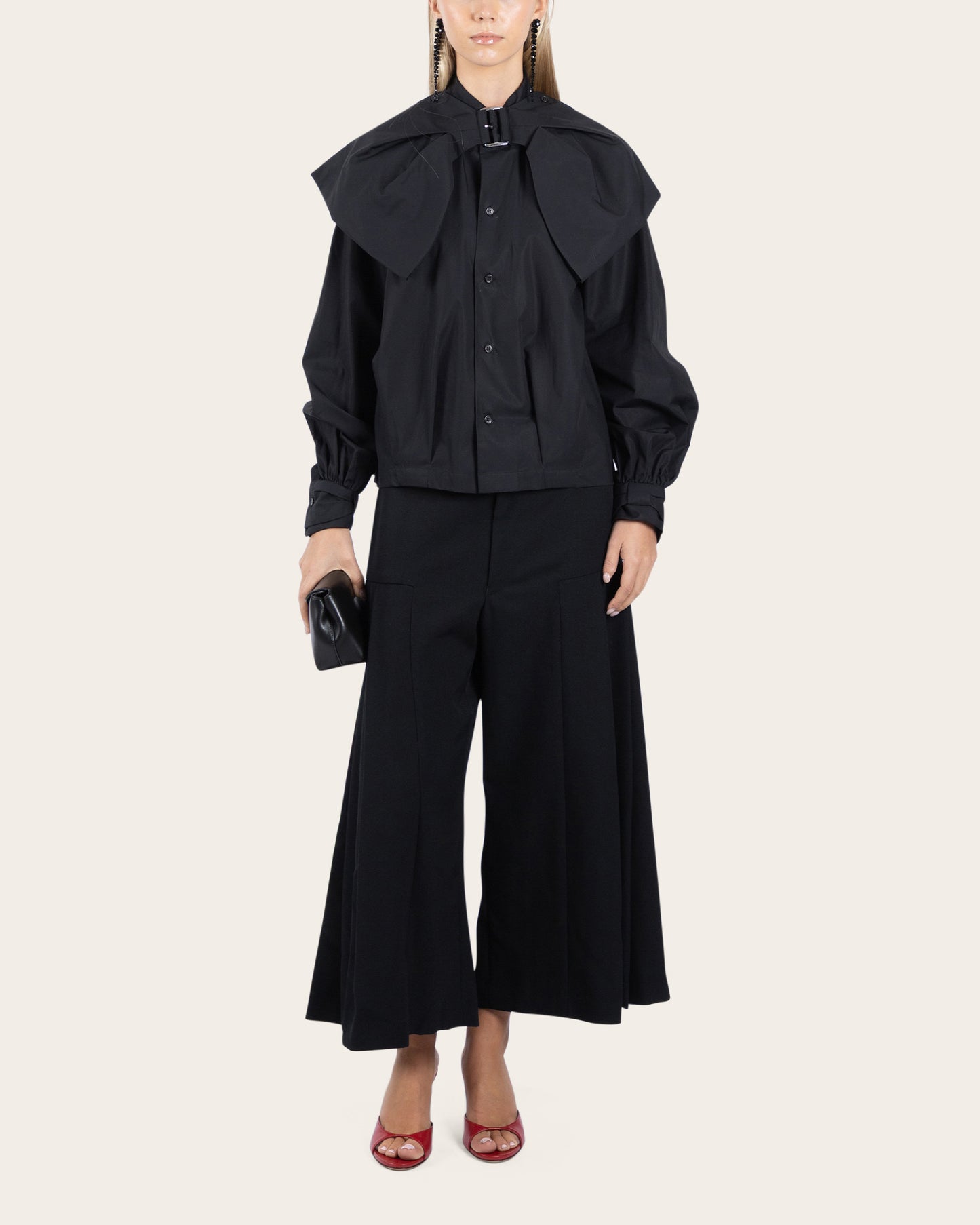 Cropped Pleated Pants