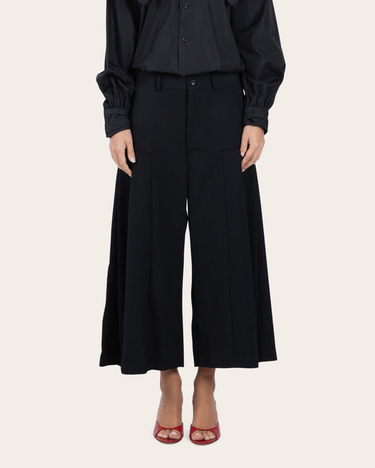 Cropped Pleated Pants
