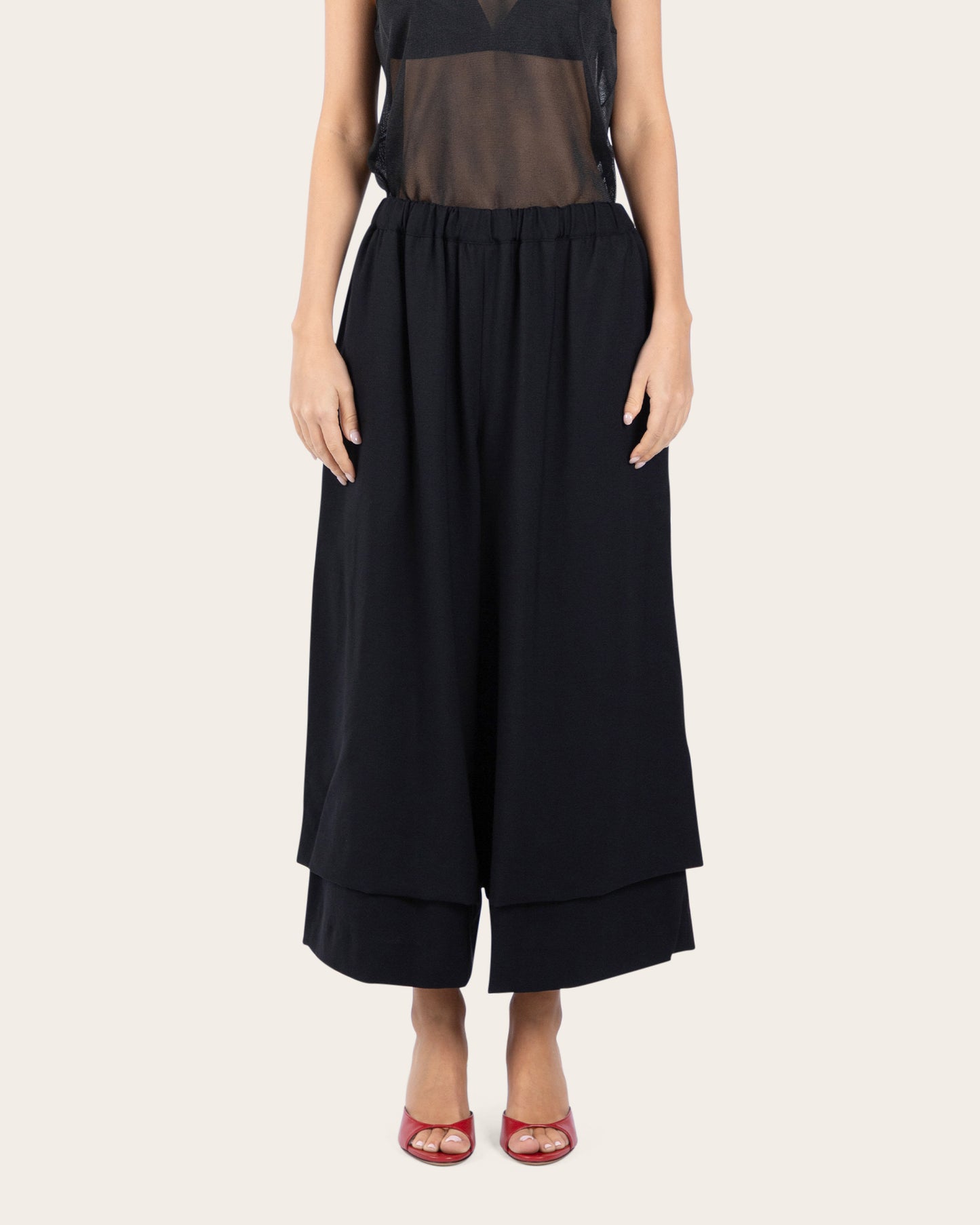 Layered Cropped Pants