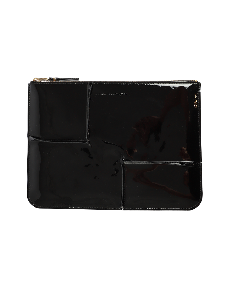 Reverse Seam Large Zip Pouch Wallet