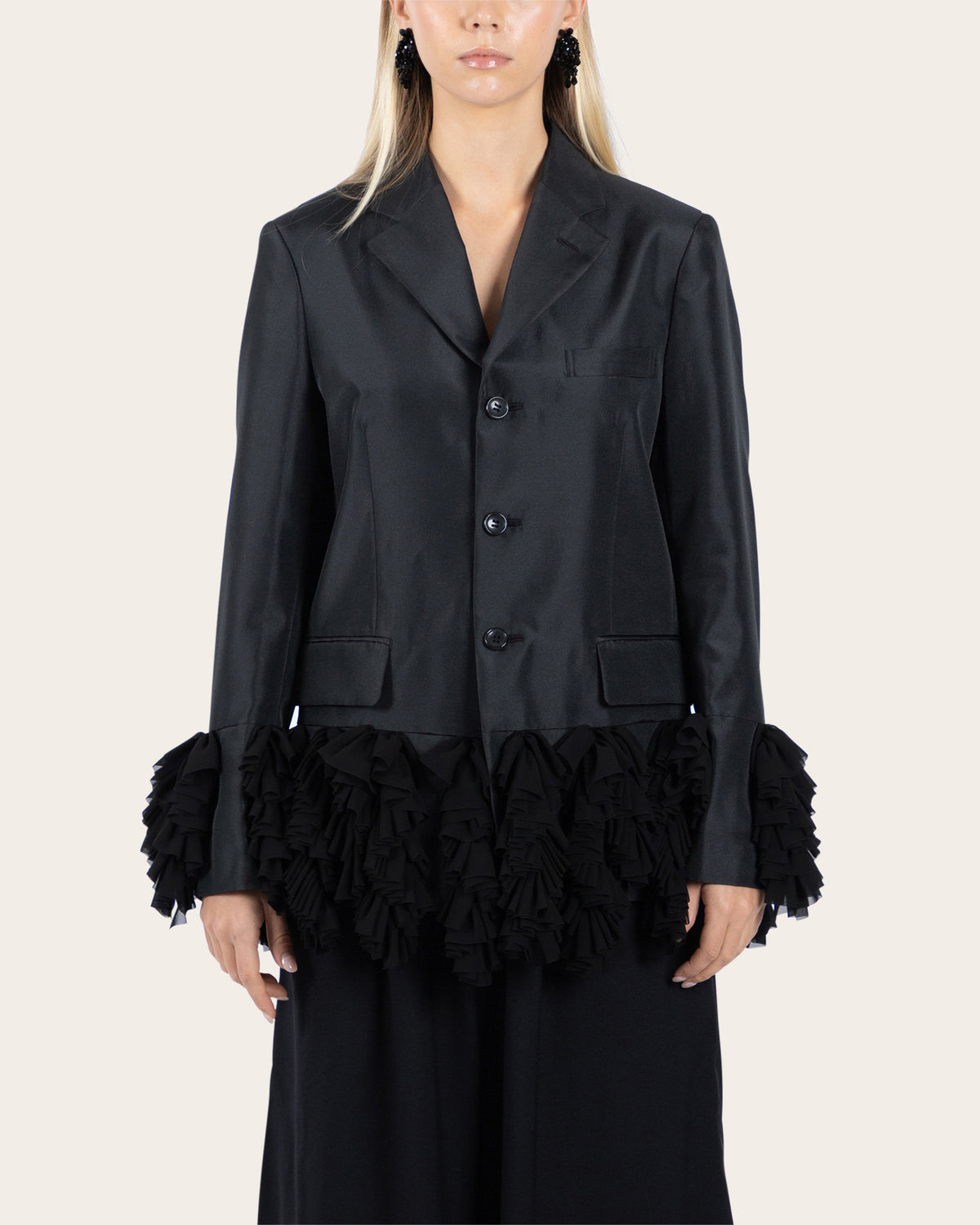 Ruffle Hem Jacket