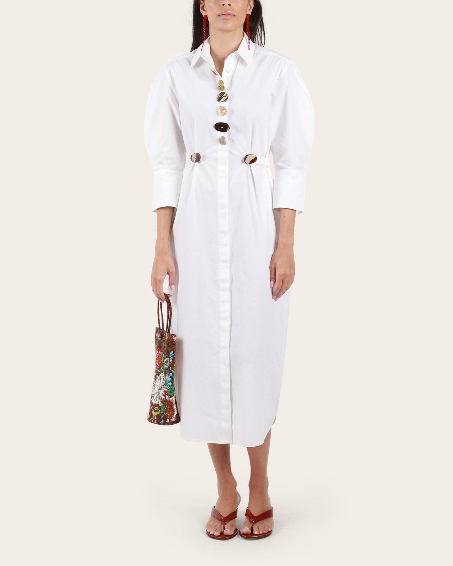 Multi Button Midi Dress