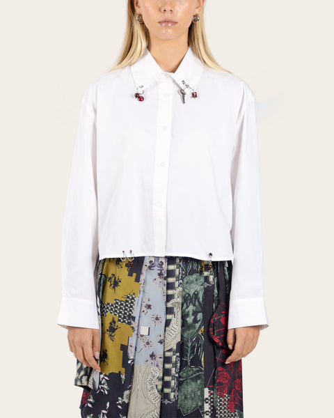 Pierced Cropped Shirt