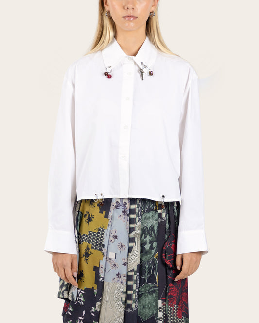 Pierced Cropped Shirt