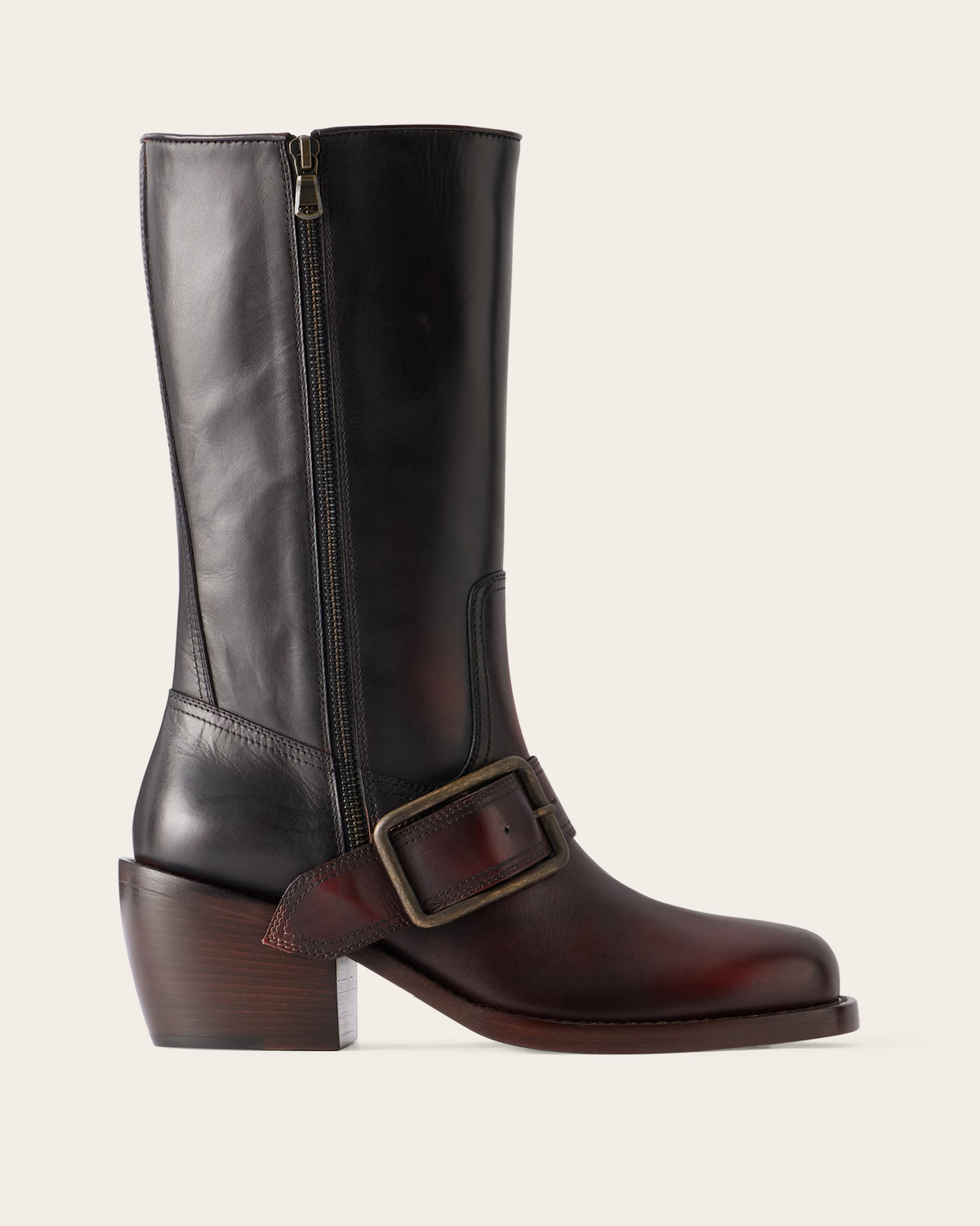 Heeled Leather Boots