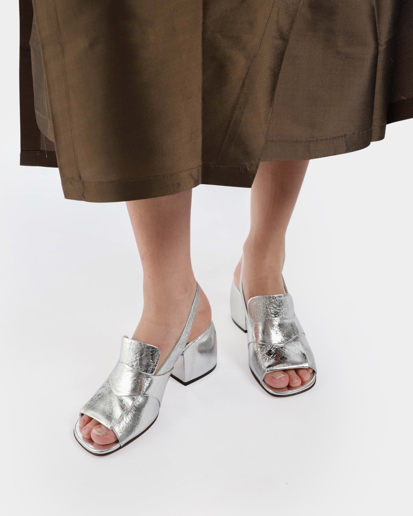 Metallic Slingback Heel