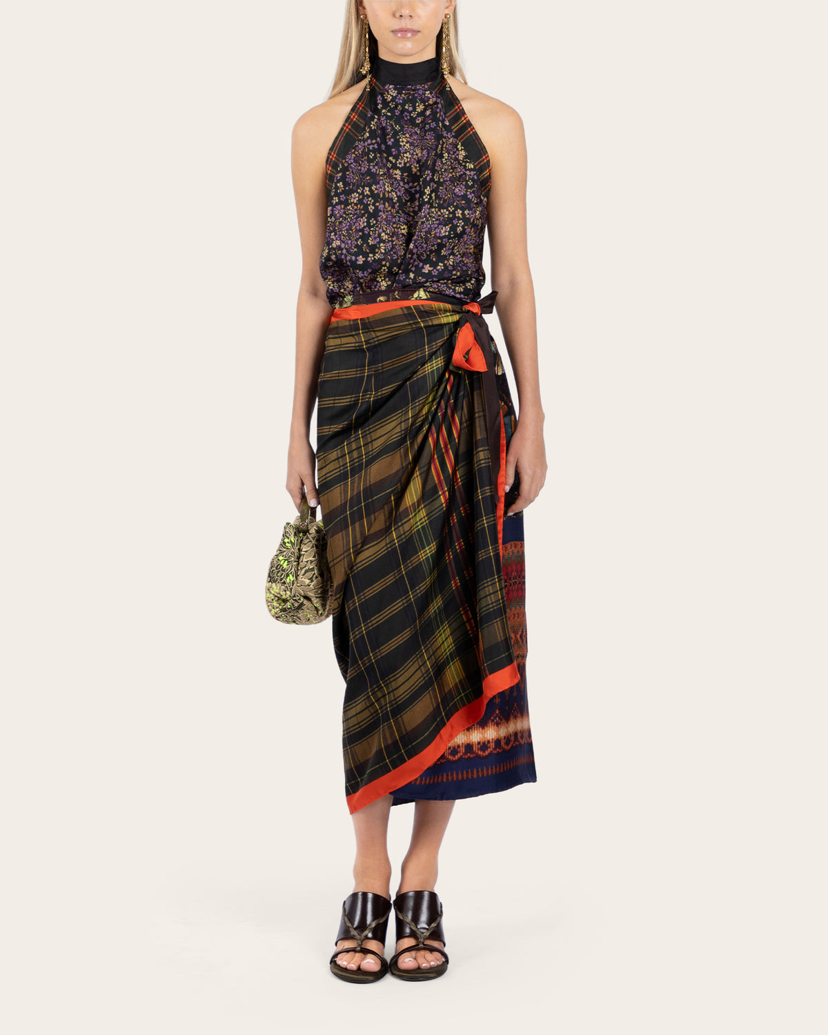 Scarfy Long Skirt