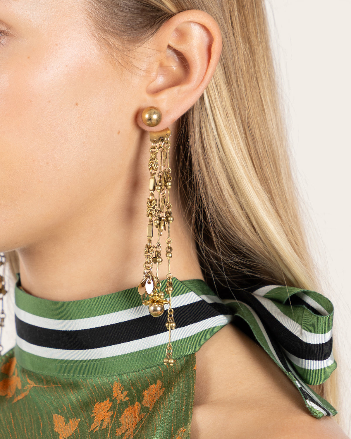 Stud Pendant Earrings