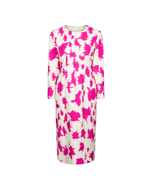 DriesVanNoten-delavinas-ruched-dress-fuchsia